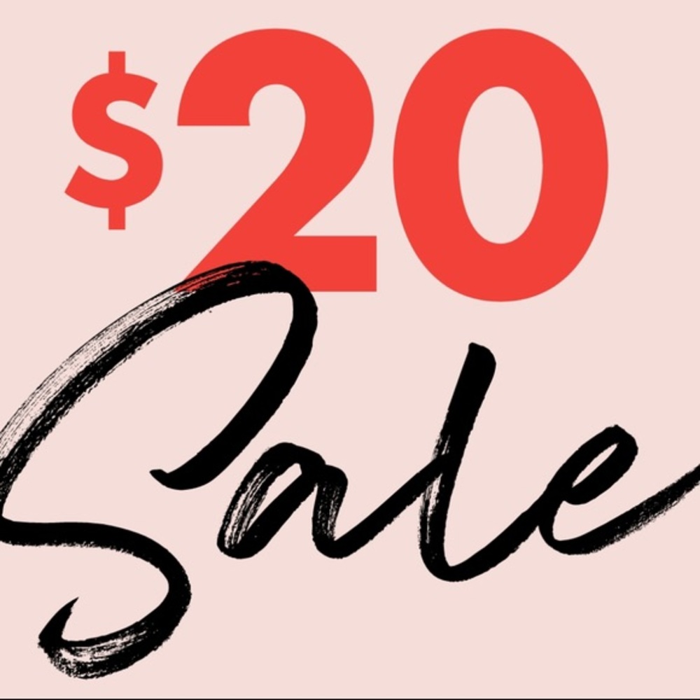 Most sales $20 or under!!